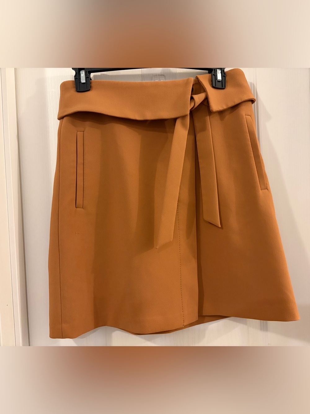 Loft Women's Belted A-Line Skirt in Rust NWOT